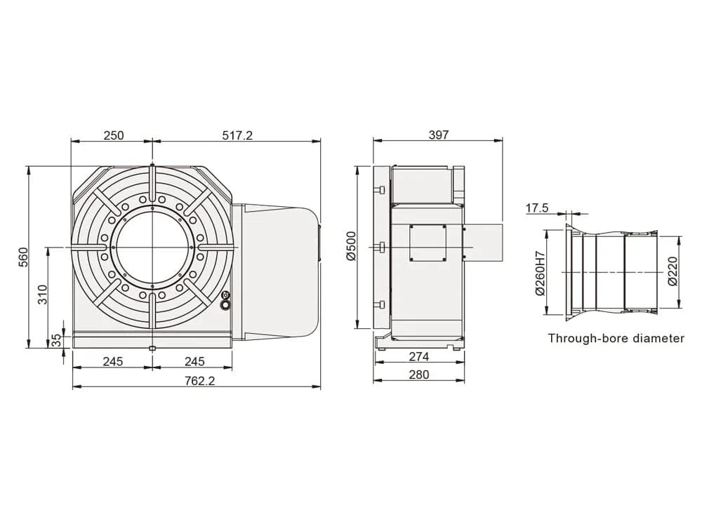 Поворотный стол Detron RCX-500HL