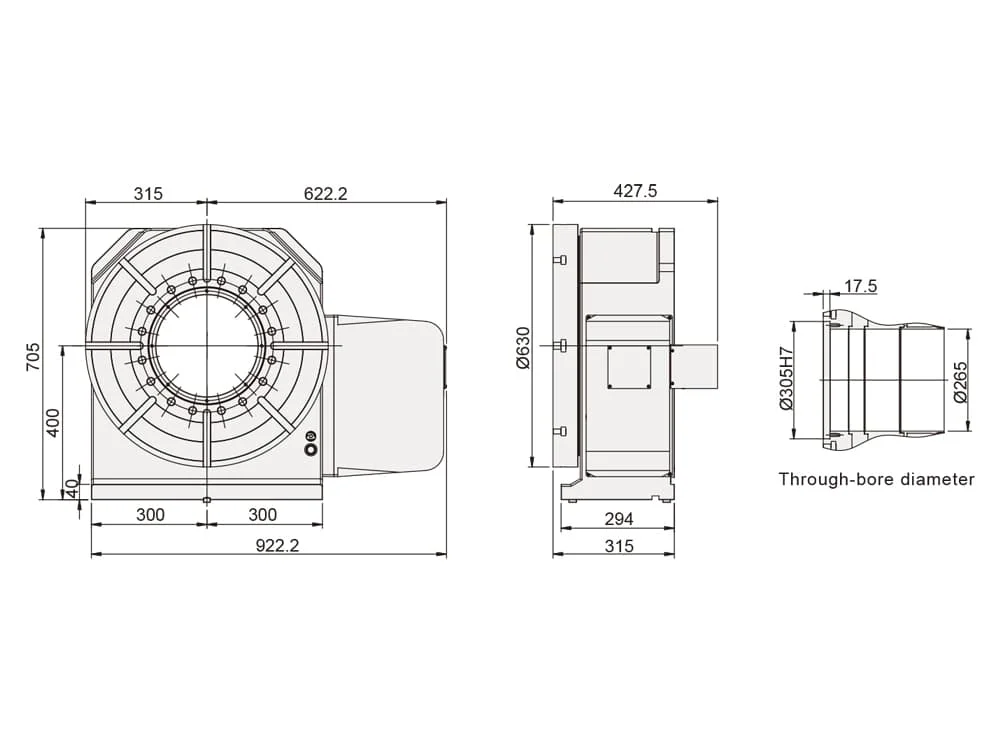 Поворотный стол с ЧПУ Detron GXA-630HL