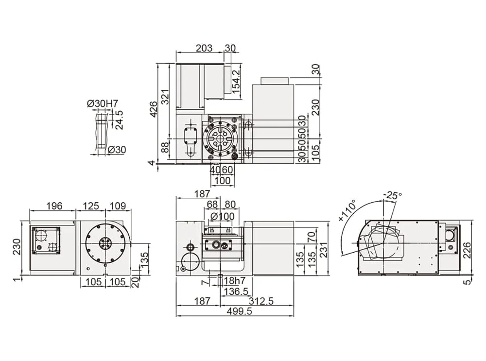 Наклонно-поворотный стол Detron GFA-101S