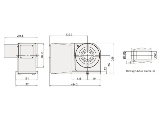 Поворотный стол DETRON с ЧПУ Ø210 мм GVA-210SL/HL