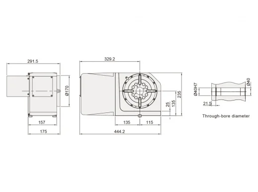 Поворотный стол GXA-170SL/HL Ø170 мм