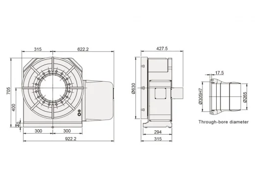 Поворотный стол с ЧПУ Detron GXA-630H