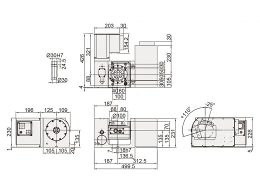Наклонно-поворотный стол Detron GFA-101S