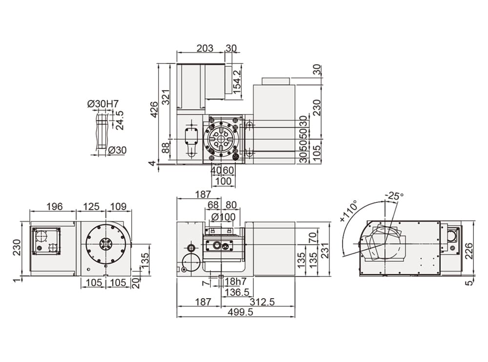 Наклонно-поворотный стол Detron GFA-101S