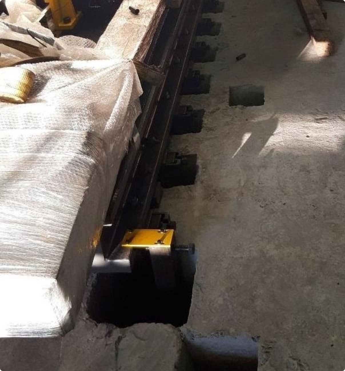 Анкерные колодцы для установки станка на фундамент в проекте ООО “Инкор”.jpg